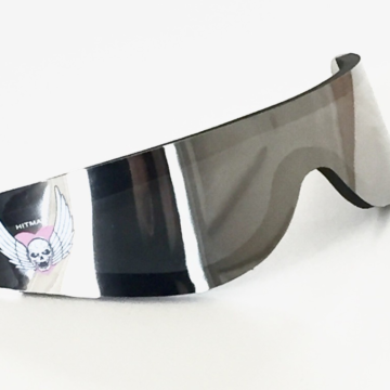 Vintage Bret Hitman Hart Wrap Around Shades – Licensed Unisex Sunglasses, Motorcycle Style, Retro Look